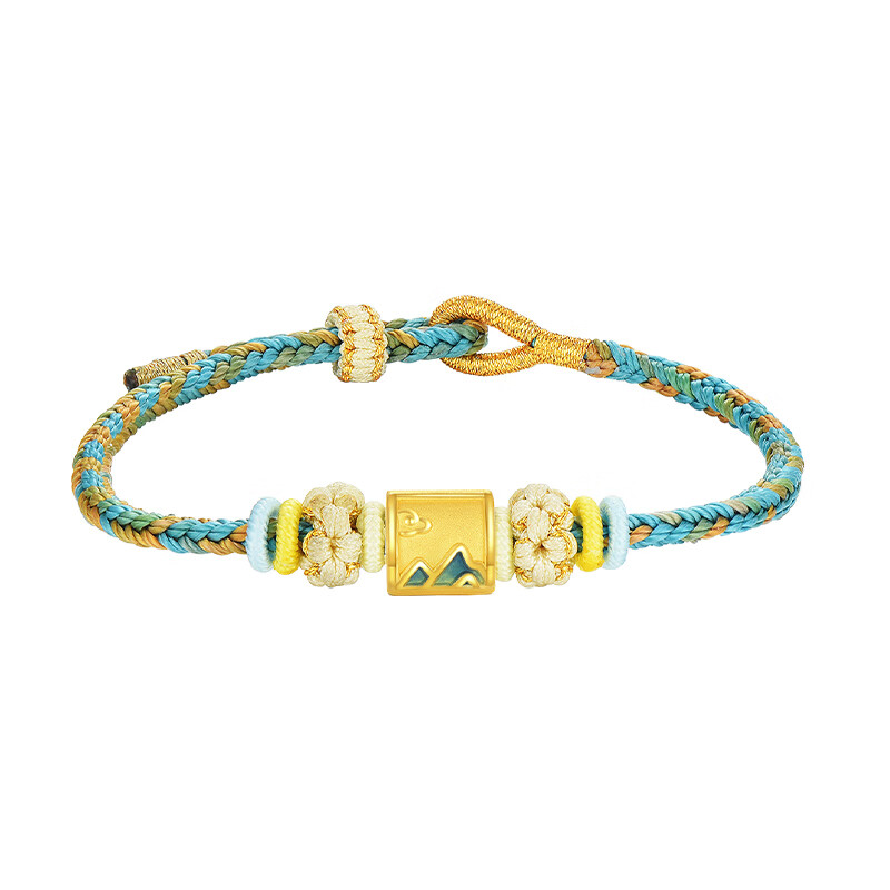 周大生黄金手链足金转运珠